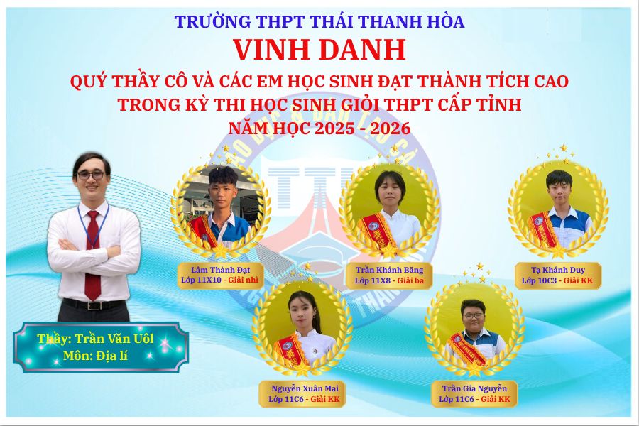Vinh danh Giáo viên và học sinh đạt thành tích cao trong kỳ thi HSG tỉnh 2026